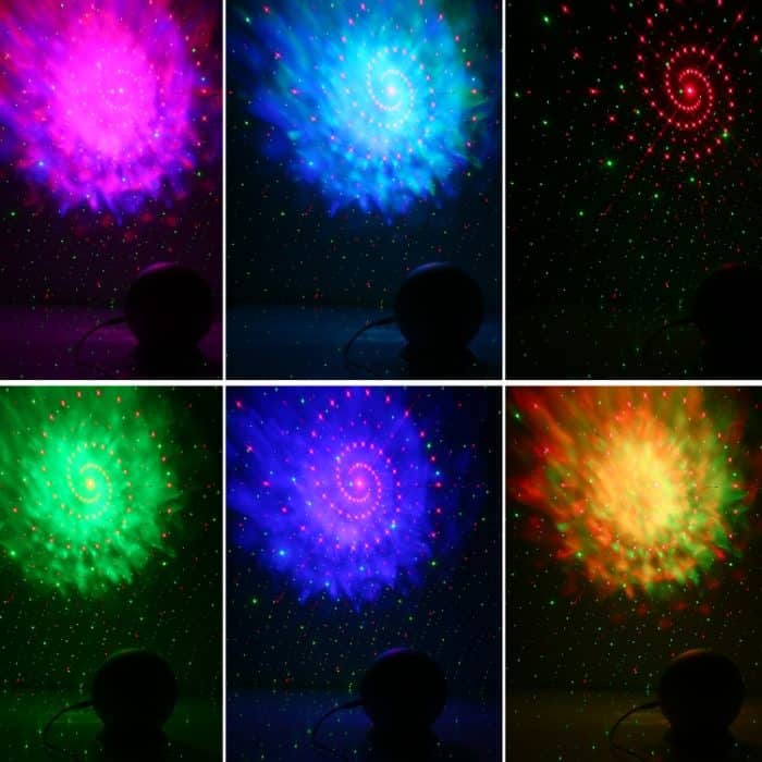 5W USB-C / Typ-C-Stromversorgung Fernbedienung Basketballform Bunte Nebel-Laserprojektionslampe LED-Atmosphäre Nachtlicht mit Basis – Bild 7
