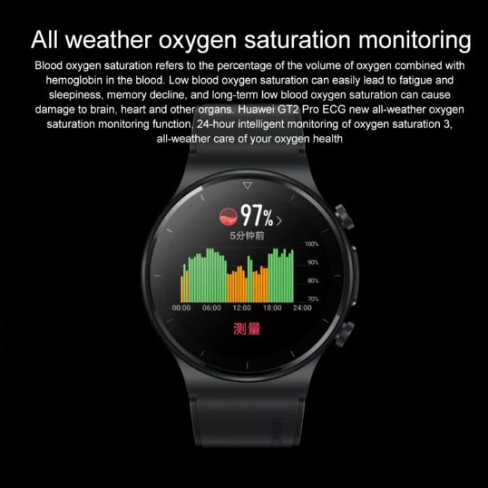 HUAWEI WATCH GT 2 Pro EKG Ver.Bluetooth-Fitness-Tracker-Smartwatch, 46-mm-Armband, Kirin A1-Chip, unterstützt GPS/EKG-Überwachung, ECG Ver. – Bild 11