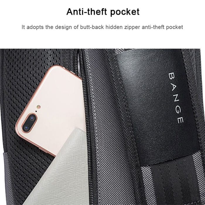 BANGE Herren-Sicherheits-USB-Brusttasche, tragbare Outdoor-Umhängetasche, Shoulder Bag, Outdoor Shoulder Bag – Bild 9