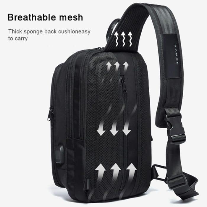 BANGE Mode Casual Umhängetasche Outdoor USB Brusttasche, USB Chest Bag – Bild 14