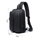 BANGE Mode Casual Umhängetasche Outdoor USB Brusttasche, USB Chest Bag – Bild 3