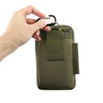 Outdoor-Handy-Tragetasche, Nylon-Crossbody-Schulter-Handy-Holster, Taillengürtel, Brieftaschen-Tasche mit Karabiner – Bild 7