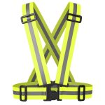 Reflektierende Sicherheitsweste für Nachtfahrten und Laufen (Neongrün), Night Riding Vest