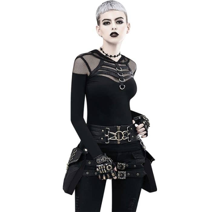 FBG003BK Damen PU Taillentasche aus Leder, Größe: 23 x 19,5 cm, Riemenlänge: 130 cm – Bild 6