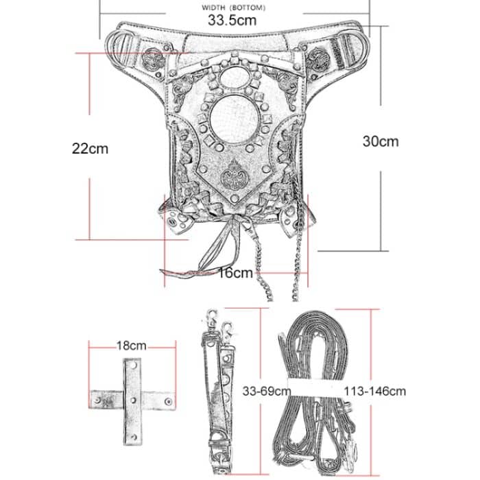FHG082BK Multifunktionale Damen-Umhängetasche mit Umhängetasche – Bild 4