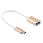 20 cm langes Adapterkabel mit Metallkopf, USB 3.1 Typ-C-Stecker auf USB 3.0-Buchse