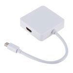 3-in-1-Mini-DP-Stecker auf HDMI + VGA + DVI-Buchse, quadratischer Adapter, Kabellänge: 18 cm, Mini DP to HDMI + VGA + DVI Black, Mini DP to HDMI + VGA + DVI White – Bild 4