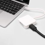 3-in-1-Mini-DP-Stecker auf HDMI + VGA + DVI-Buchse, quadratischer Adapter, Kabellänge: 18 cm, Mini DP to HDMI + VGA + DVI Black, Mini DP to HDMI + VGA + DVI White – Bild 6