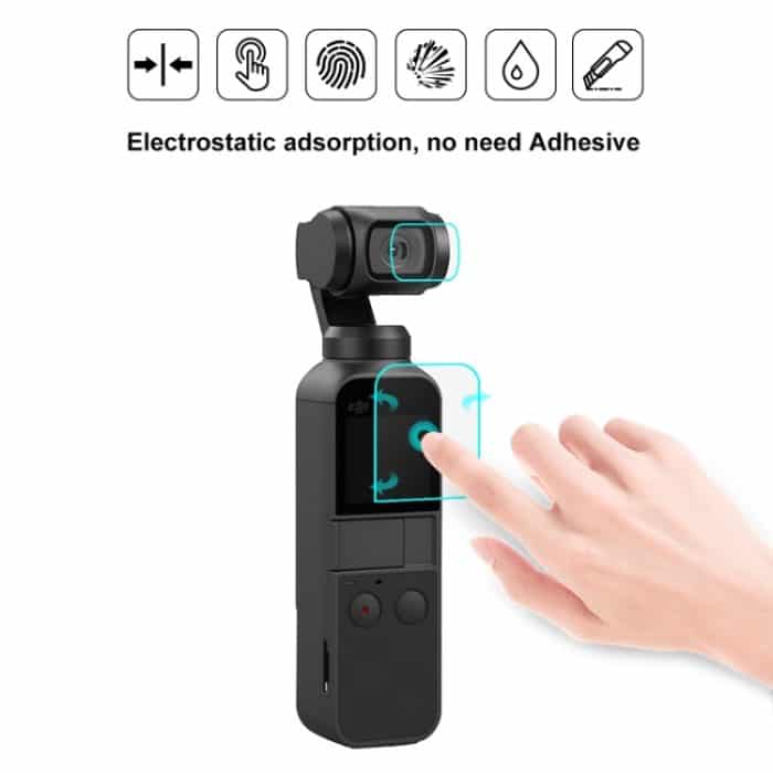 PULUZ 9H 2.5D HD Objektivschutz aus gehärtetem Glas + Bildschirm für DJI OSMO Pocket Gimbal – Bild 5