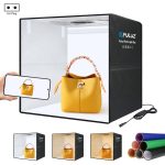PULUZ 50 cm faltbares tragbares Ringlicht PD30W Schnelllade-USB-Fotobeleuchtung Studio-Schießzeltbox mit 6 x doppelseitigen Hintergründen, Größe: 50 cm x 50 cm x 50 cm