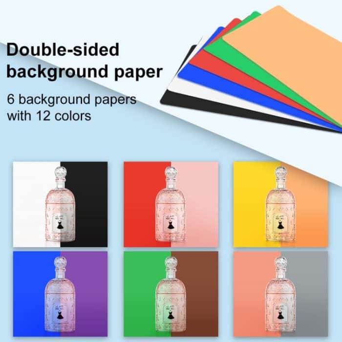 PULUZ 50 cm faltbares tragbares Ringlicht PD30W Schnelllade-USB-Fotobeleuchtung Studio-Schießzeltbox mit 6 x doppelseitigen Hintergründen, Größe: 50 cm x 50 cm x 50 cm – Bild 3