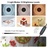 PULUZ 50 cm faltbares tragbares Ringlicht PD30W Schnelllade-USB-Fotobeleuchtung Studio-Schießzeltbox mit 6 x doppelseitigen Hintergründen, Größe: 50 cm x 50 cm x 50 cm – Bild 4