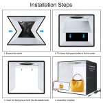 PULUZ 50 cm faltbares tragbares Ringlicht PD30W Schnelllade-USB-Fotobeleuchtung Studio-Schießzeltbox mit 6 x doppelseitigen Hintergründen, Größe: 50 cm x 50 cm x 50 cm – Bild 9