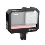 PULUZ Aluminiumlegierung Rahmenhalterung Schutzhülle Käfig mit Kaltschuh-Basisschlitz und Stativbasisadapter für Insta360 One R, For Insta 360 One R Frame Cage(B), For Insta 360 One R Frame Cage(R)
