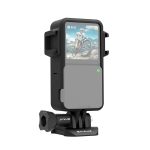 PULUZ ABS-Schutzrahmenkäfig mit zwei Kaltschuhen für DJI Action 2, ABS Frame (Black)
