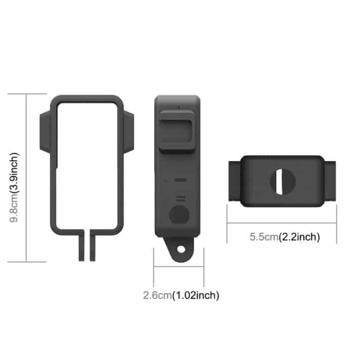 PULUZ ABS-Schutzrahmenkäfig mit zwei Kaltschuhen für DJI Action 2, ABS Frame (Black) – Bild 3