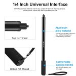PULUZ 2 m Metall-Selfie-Stick-Einbeinstativ für Insta360 One RS / X2 / X3, 2m Monopod – Bild 4