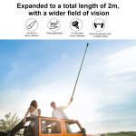 PULUZ 2 m Metall-Selfie-Stick-Einbeinstativ für Insta360 One RS / X2 / X3, 2m Monopod – Bild 7