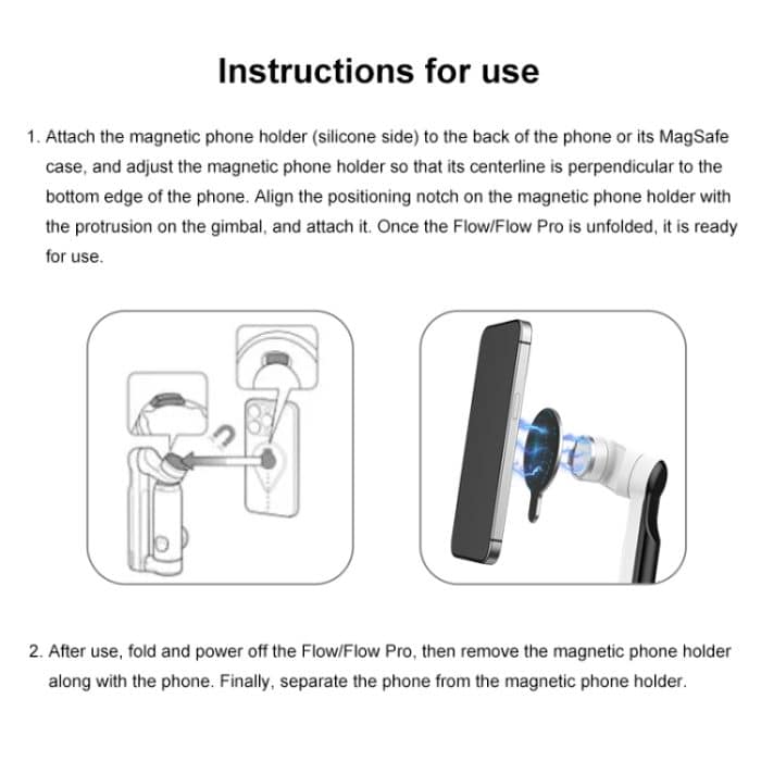 PULUZ Für Insta360 FLow Gimbal Magnetischer MagSafe Adapter Telefonhalter – Bild 7