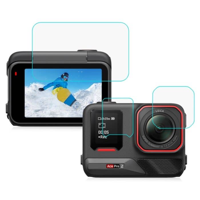 Für Insta360 Ace Pro 2 PULUZ 3 in 1 Rück- und Frontbildschirm und Objektiv aus gehärtetem Glas, For Insta360 Ace Pro 2 – Bild 1