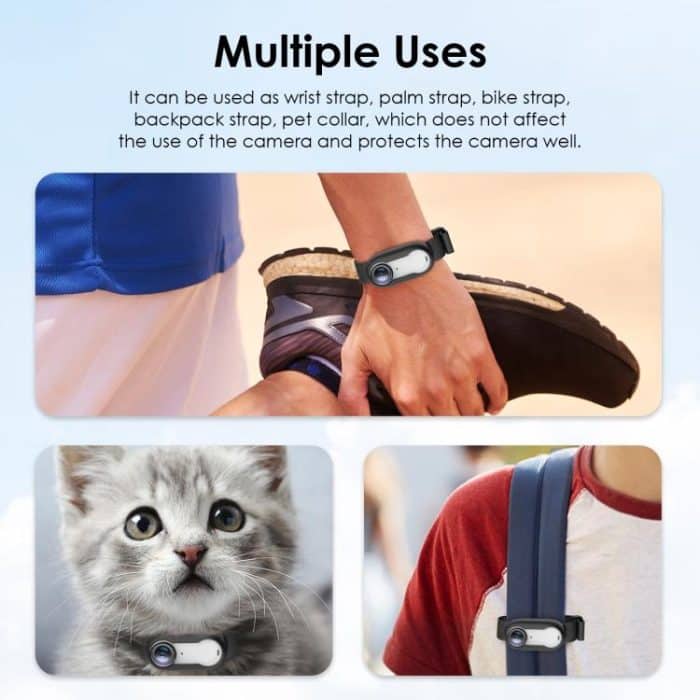 Für Insta360 GO 3 / GO 3S PULUZ Kamera Silikonhülle Armband Fahrradgurt Verlängerungshalterung – Bild 7