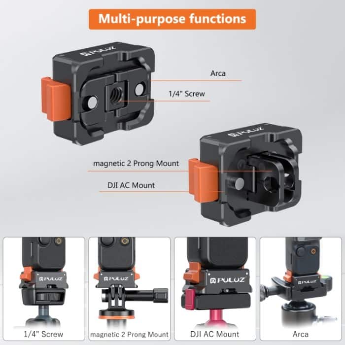 Für DJI Osmo Pocket 3 PULUZ Typ-C Ladestation Quick Release Mount Adapter, Quick Release Mount – Bild 4