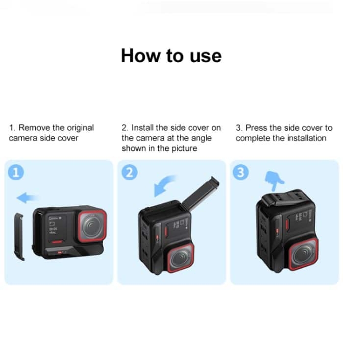 PULUZ-Batterieseitenschnittstellenabdeckung aus Aluminiumlegierung für Insta360 Ace Pro 2, For Insta360 Ace Pro 2 – Bild 8