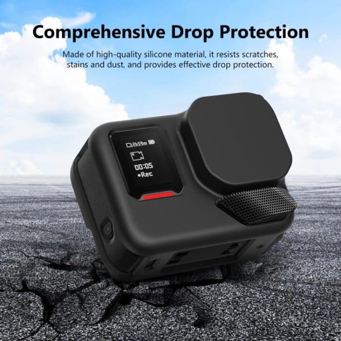 Für Insta360 Ace Pro 2 PULUZ Körper Silikon Schutzhülle mit Objektivdeckel und Gurt, For Insta360 Ace Pro 2 Silicone Case – Bild 6