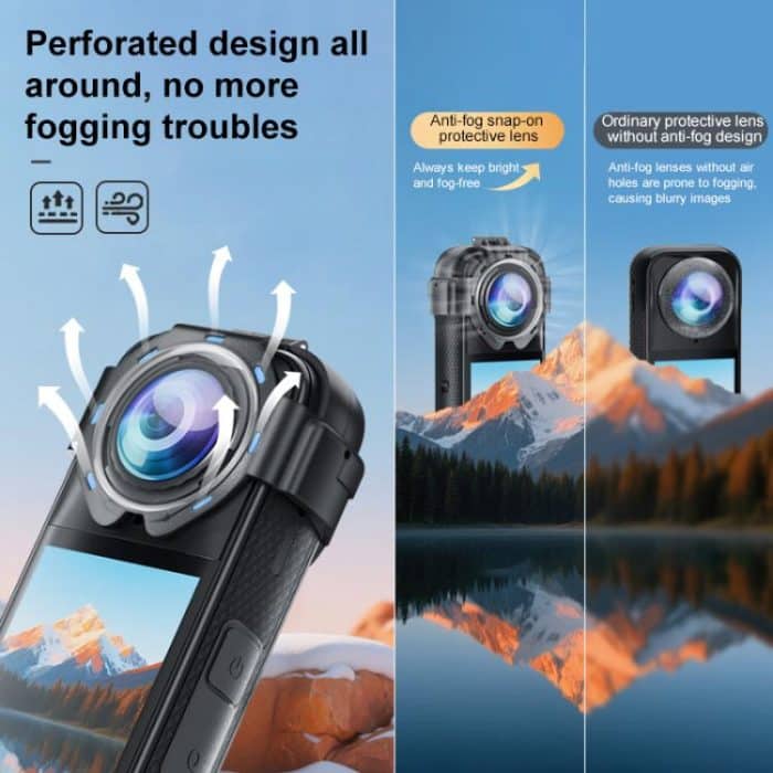 For Insta360 X5 PULUZ Snap-on Optical Tempered Glass Lens Guard Protective Cover, Snap-on Lens Guard – Bild 4
