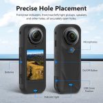 For Insta360 X5 PULUZ Silicone Protective Case with Lens Cover, Case with Lens Cover (Black) – Bild 3