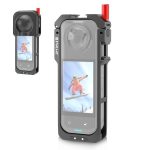 For Insta360 X5 PULUZ Metal Protective Cage Rig Housing Frame with Lens Cover, Metal Protective Cage