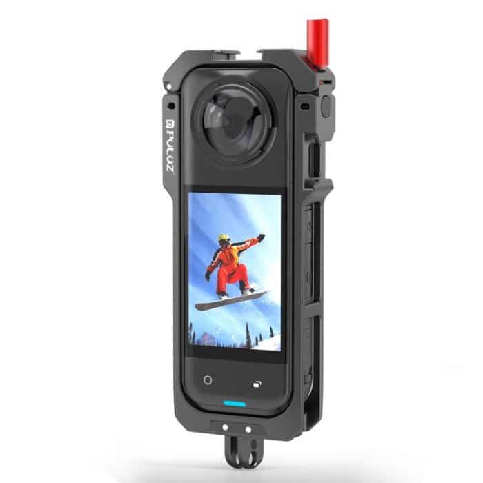 For Insta360 X5 PULUZ Metal Protective Cage Rig Housing Frame with Lens Cover, Metal Protective Cage – Bild 2