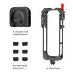 For Insta360 X5 PULUZ Metal Protective Cage Rig Housing Frame with Lens Cover, Metal Protective Cage – Bild 10