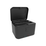 For Insta360 X5 PULUZ Dual-Batteries Charging Box Battery & Memory Card Storage Case, For Insta360 X5 Batteries Charging Box