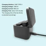 For Insta360 X5 PULUZ Dual-Batteries Charging Box Battery & Memory Card Storage Case, For Insta360 X5 Batteries Charging Box – Bild 5