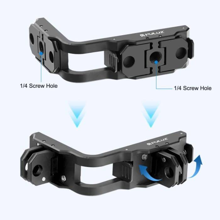 For DJI Osmo Action 5 Pro / 4 / 3 PULUZ Vertical Horizontal Shooting Quick Release Metal Magnetic L Bracket, For DJI Osmo Action 5 Pro / 4 – Bild 5