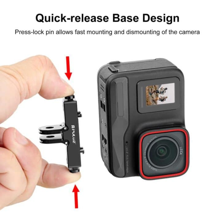 For Insta360 X5 / Ace Pro / Pro 2 PULUZ Aviation Aluminum Quick Release Base Adapter Bracket, Aluminum Quick Release Base – Bild 6
