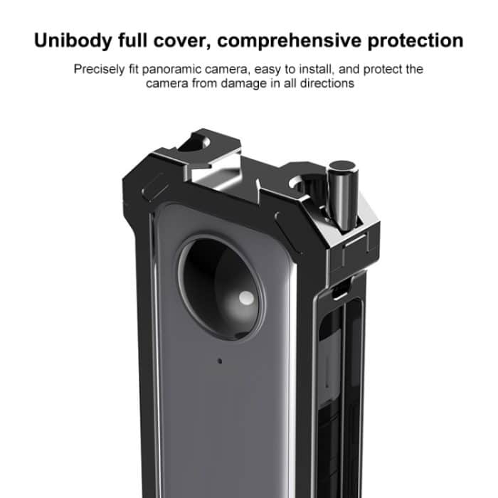 Für Insta360 X3 PULUZ Metall-Schutzkäfig-Rig-Gehäuserahmen mit erweiterter Kaltschuhbasis und Stativadapter, Metal Cage US Stock, Metal Cage – Bild 3