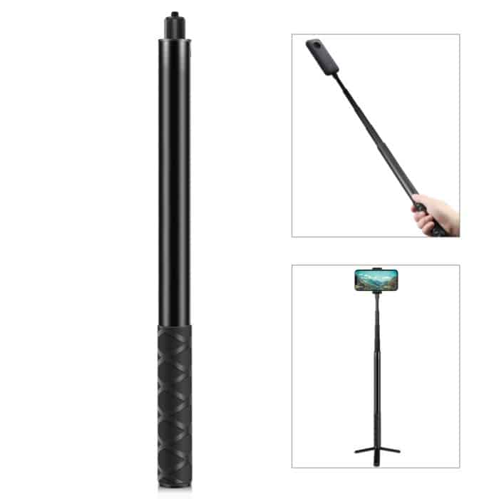 PU816.jpg PULUZ 150 cm Metall-Selfie-Stick-Einbeinstativ für Insta360 One RS / X2 / X3 / X4 – Bild 1