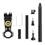 PULUZ Motorrad Fahrrad Lenker Halterung Kamera Halterung Adapter mit Einbeinstativ Ständer – Bild 10