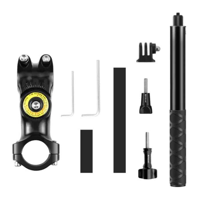 PULUZ Motorrad Fahrrad Lenker Halterung Kamera Halterung Adapter mit Einbeinstativ Ständer – Bild 10