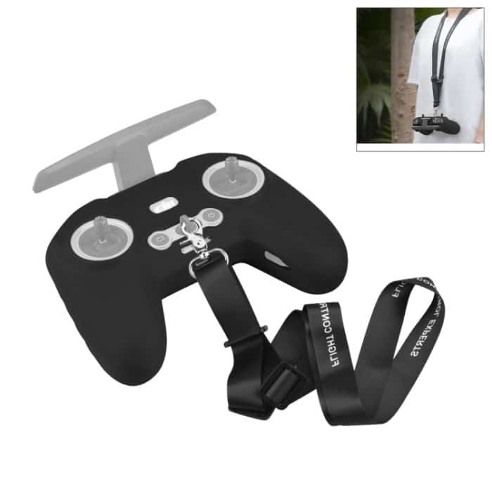 Für DJI FPV Combo Fernbedienung PULUZ Silikon-Schutzhülle mit Umhängeband, For DJI FPV Combo Remote Control with Neck Strap – Bild 1