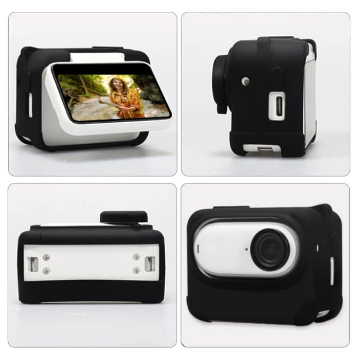 Für Insta360 GO 3 PULUZ Kamera Ladehülle Silikonhülle mit Objektivdeckel und Riemen, Silicone Case with Lens Cap(Black), Silicone Case with Lens Cap(Blue) – Bild 4