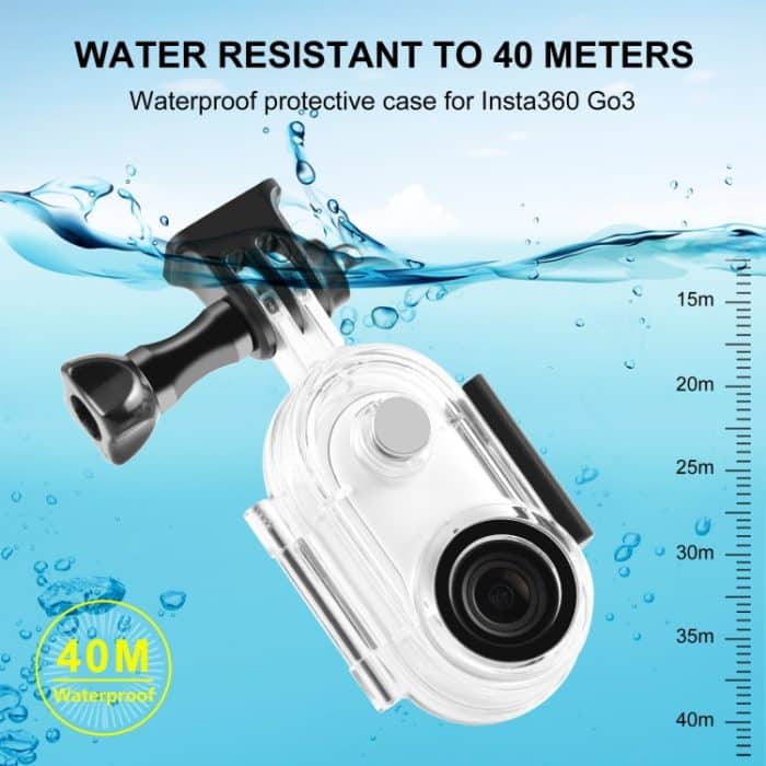 Für Insta360 GO 3 PULUZ 40 m wasserdichtes Unterwassergehäuse mit Basisadapter und Schraube, 40m Waterproof Housing Case – Bild 5