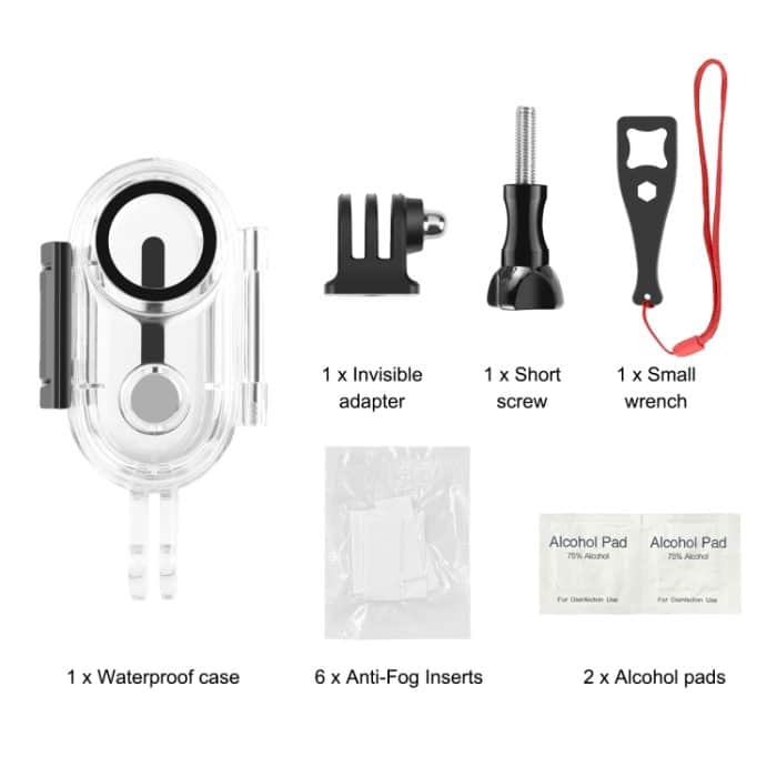 Für Insta360 GO 3 PULUZ 40 m wasserdichtes Unterwassergehäuse mit Basisadapter und Schraube, 40m Waterproof Housing Case – Bild 8