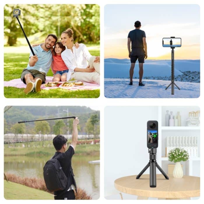 Für Insta360 X3 PULUZ Drehgriff Desktop Stativ 110 cm Selfie Stick Einbeinstativ, Desktop Tripod Stand 110cm Selfie Stick – Bild 9