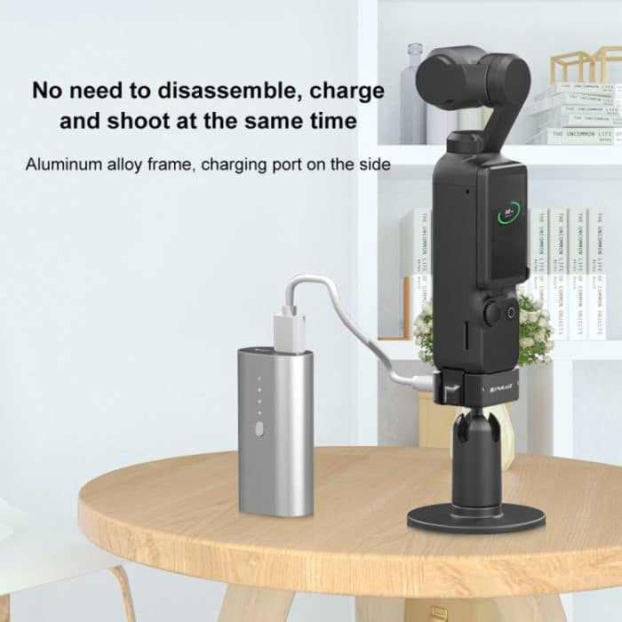 Für DJI OSMO Pocket 3 PULUZ USB-C / Typ-C Dock Desktop Ladestation Aluminiumlegierung Halterung, Desktop Charging Base – Bild 5