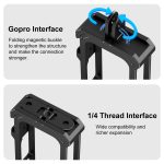 Für Insta360 X4 PULUZ Metallschutzkäfig Rig Gehäuserahmen mit Expand Cold Shoe Base & Stativadapter, Cold Shoe Metal Cage – Bild 5