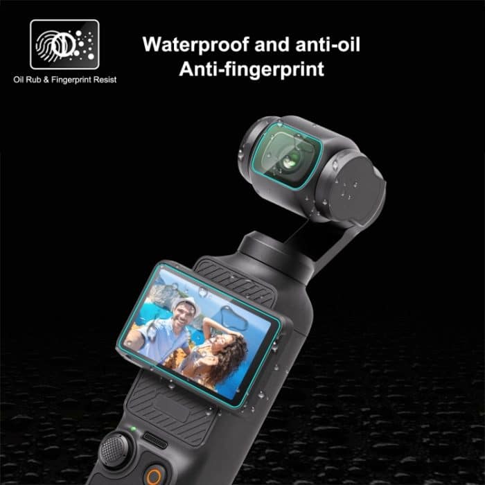 Für DJI OSMO Pocket 3 PULUZ 9H 2.5D HD gehärtetes Glas Objektivschutz + Bildschirmfolie, For DJI OSMO Pocket 3 – Bild 4
