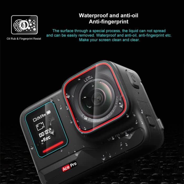 Für Insta360 Ace Pro PULUZ 3-in-1-Rück- und Frontscheibe + gehärtete Glasfolie für die Linse, For Insta360 Ace Pro – Bild 3